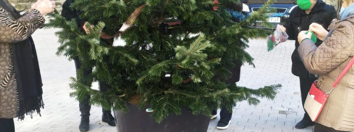 Els majors d'Ares decoren l'arbre de Nadal